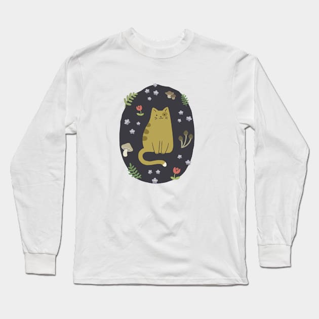 Forest Cat Long Sleeve T-Shirt by pantera